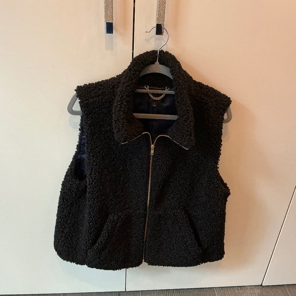 J Crew Sherpa Vest-Large